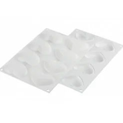 Kit Moule Silicone 8 Tartelettes Cœur 8 x 7 cm Silikomart Professional