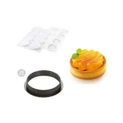 Kit Moule Silicone 8 Tartelettes Ø 80mm Saint Honoré Silikomart Professional