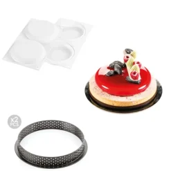 Kit Moule Silicone 2 Tartes Ø 150mm Silikomart Professional