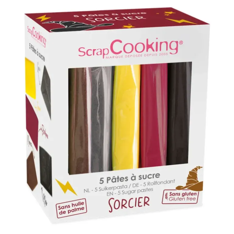 Kit Pâte à sucre Sorcier 5 x 80 g ScrapCooking