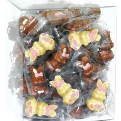 Lapin Décoré Chocolat Lait et Blanc 10g x45