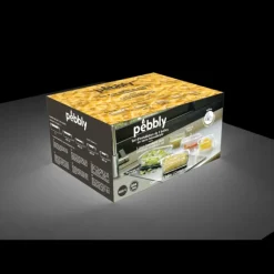 Lot 5 Boîtes de Conservation en Verre Pebbly