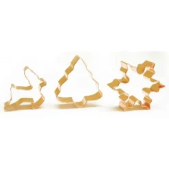 Lot Découpoirs Noël Inox Dorés x3 Scrapcooking