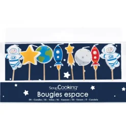 Lot de 8 bougies « Espace » ScrapCooking