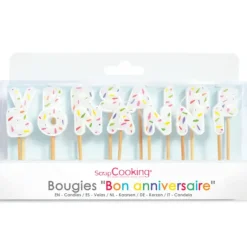 Lot de 15 Bougies Bon Anniversaire Scrapcooking