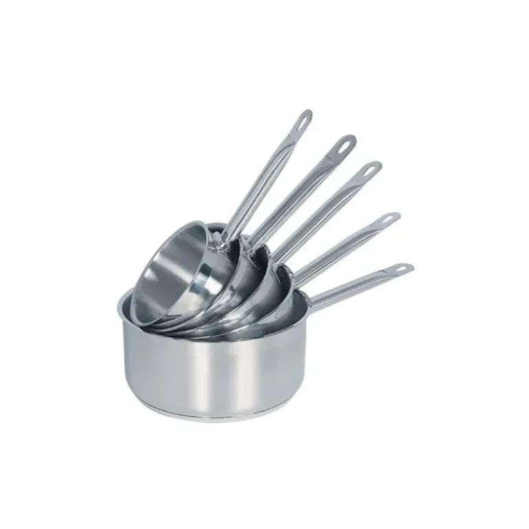 Lot de 5 casseroles inox tous feux