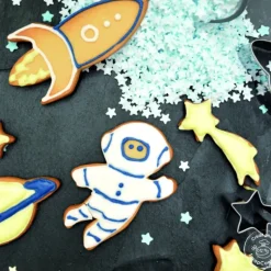 Lot de 4 emporte-pièces inox thème espace ScrapCooking