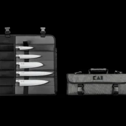 Mallette 5 Couteaux de Cuisine Japonais Wasabi Black Kai