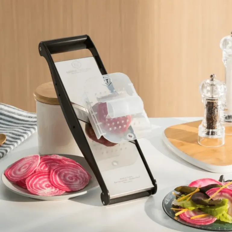 Mandoline Inox Compact-PRO Basalte 2 peignes Effileurs Bron Coucke