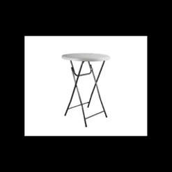 Mange-Debout Pliant Blanc Structure Noire Congrès Lyrose