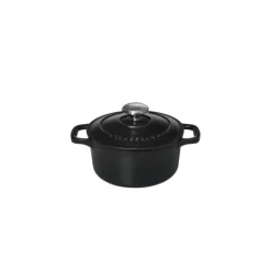 Mini Cocotte en Fonte Ronde 16 cm Noir Mat Chasseur