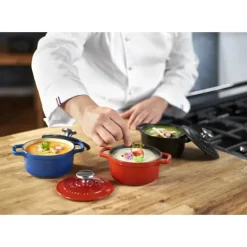 Mini Cocotte en Fonte Ronde 14 cm Noir Mat Chasseur