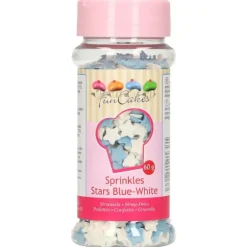Mini Etoiles Bleues et Blanches en sucre 60 g Funcakes