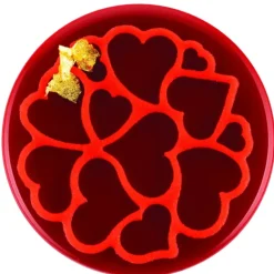 Mini Moule Silicone Coeur ⌀ 6 x H 0,2 cm (x6) Silikomart