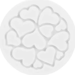 Mini Moule Silicone Coeur ⌀ 6 x H 0,2 cm (x6) Silikomart