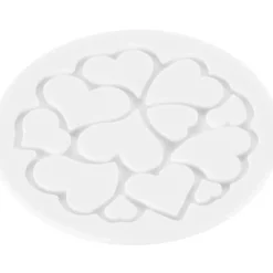 Mini Moule Silicone Coeur ⌀ 6 x H 0,2 cm (x6) Silikomart