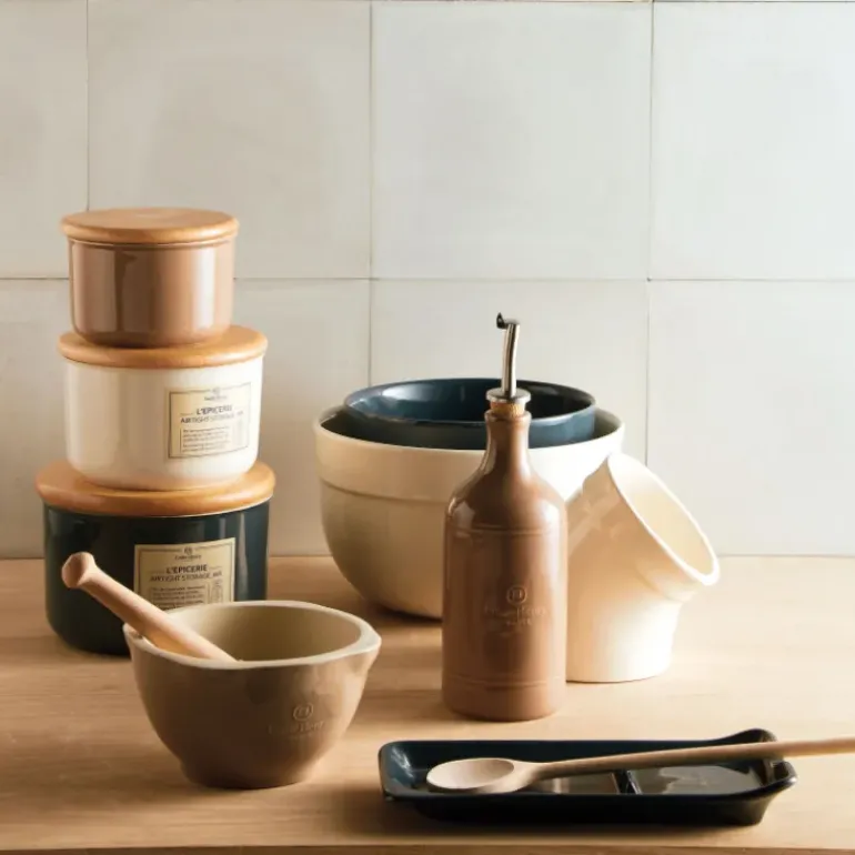 Mortier Pilon Céramique Fusain Ø 14 cm Emile Henry