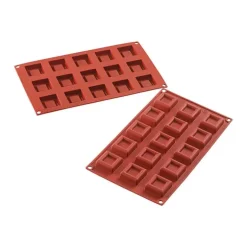 Moule 15 Carrés avec Bords en Silicone