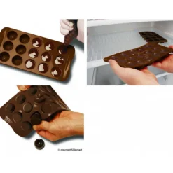Moule à Chocolat 15 Ronds Easy Choc - Silicone Spécial Chocolat