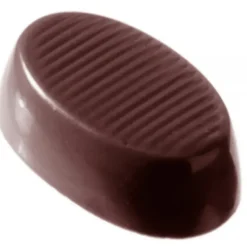 Moule à chocolat Ovales Striés (x32) Chocolate World