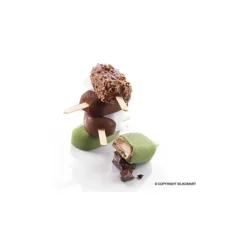 Moule à glace silicone 12 Esquimaux avec bâtonnets SilikoMart