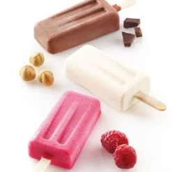 Moule à Glace Silicone 4 Mini Vintage avec bâtonnets SilikoMart