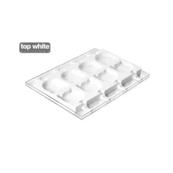 Moule à glace silicone Chat 8 empreintes avec bâtonnets SilikoMart
