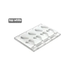 Moule à glace silicone Coeur 8 empreintes avec bâtonnets SilikoMart
