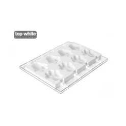 Moule à glace silicone Patte 8 empreintes avec bâtonnets SilikoMart