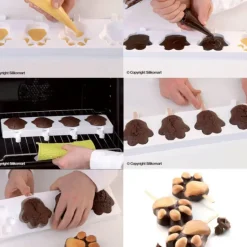 Moule à glace silicone Patte 8 empreintes avec bâtonnets SilikoMart