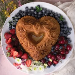 Moule à Gâteau Bundt Cœur Floral Toffee Nordic Ware