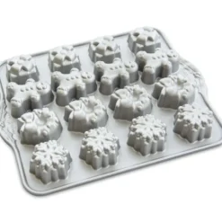 Moule à Gâteaux Assortis Thé de Noël (x16) Silver Nordic Ware