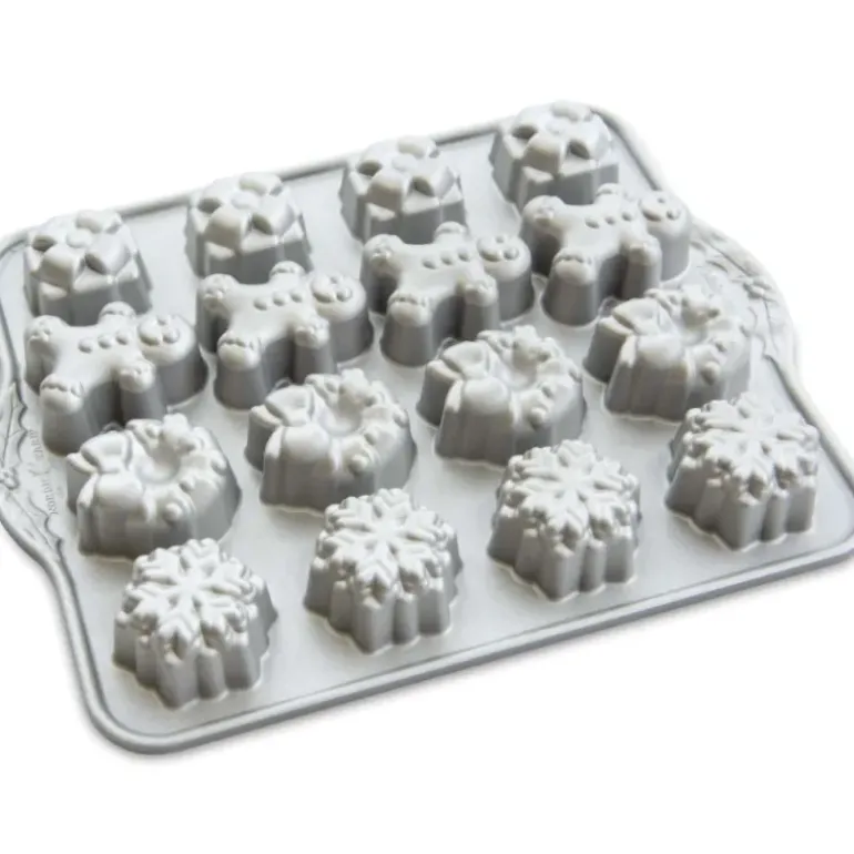 Moule à Gâteaux Assortis Thé de Noël (x16) Silver Nordic Ware
