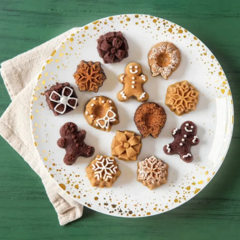 Moule à Gâteaux Assortis Thé de Noël (x16) Silver Nordic Ware