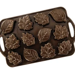 Moule à Gâteaux Feuilles d'Automne (x12) Bronze Nordic Ware