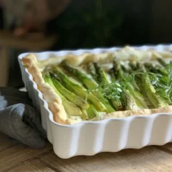 Moule à Tarte Rectangulaire en Céramique 33,5 x 24 cm Farine Emile Henry