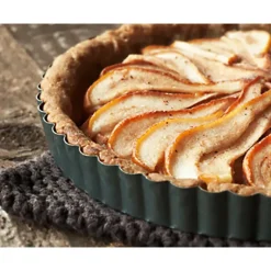 Moule Anti Adhésif Tarte Cannelée Fond Amovible Ø 28 cm x H 3 cm De Buyer