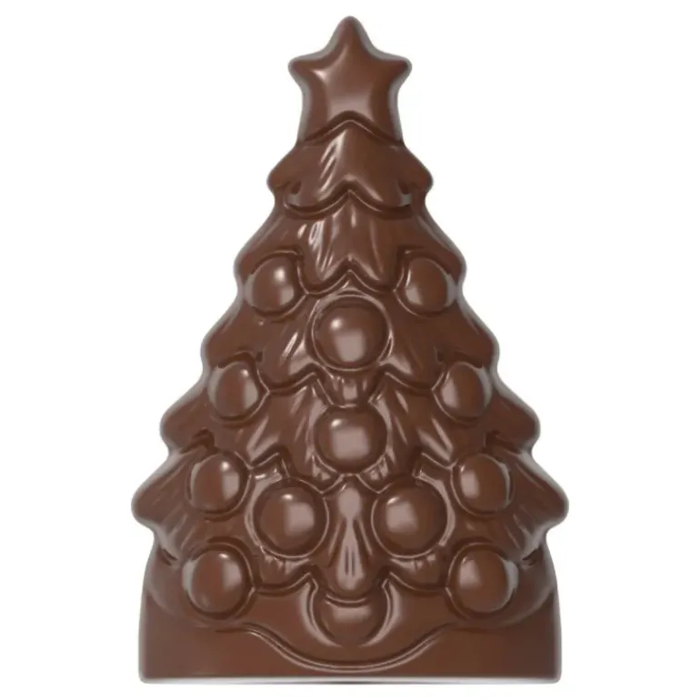 Moule Chocolat Arbre de Noël 9 x 5,9 cm (x4) Chocolate World