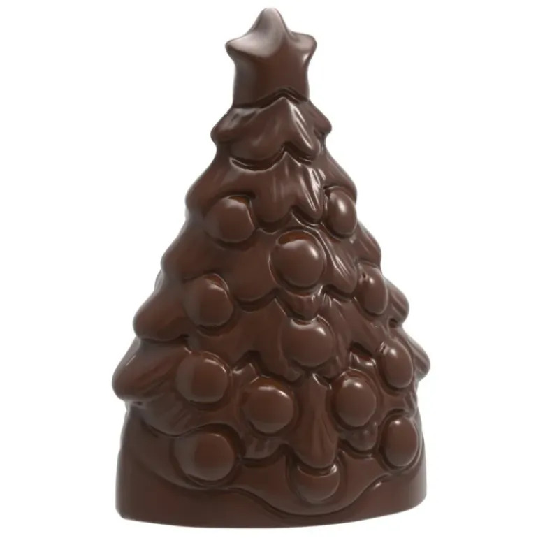 Moule Chocolat Arbre de Noël 9 x 5,9 cm (x4) Chocolate World