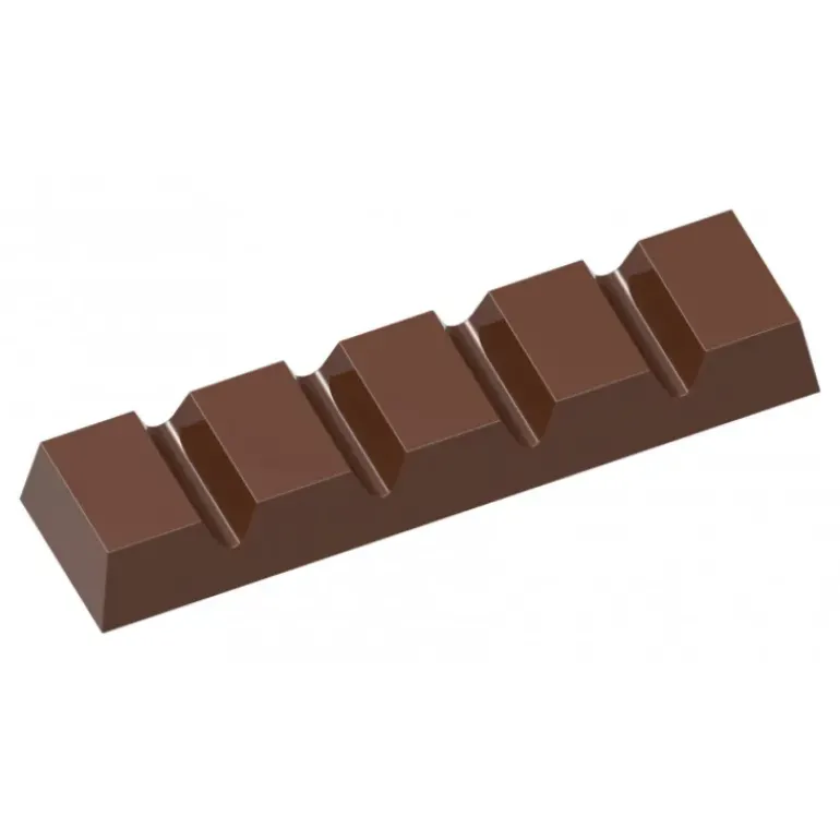 Moule Chocolat Barre 5 Rectangles (x20) Chocolate World
