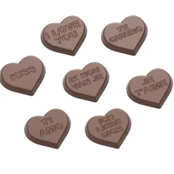 Moule Chocolat Coeur Je t'aime 30 mm (x21) Chocolate World
