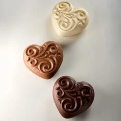 Moule Chocolat Cœur Baroque 15 cm x H 6,5 cm (x2) Pavoni