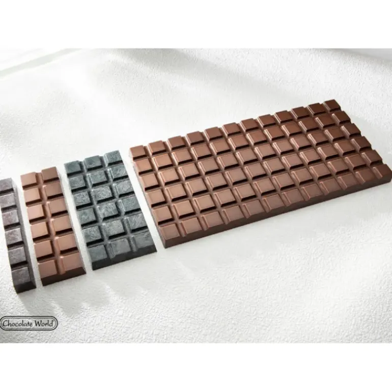 Moule Chocolat Tablette 3 Barres (x4) Chocolate World