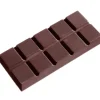Moule Chocolat Tablette 10 Carrés Striés (x5) Chocolate World