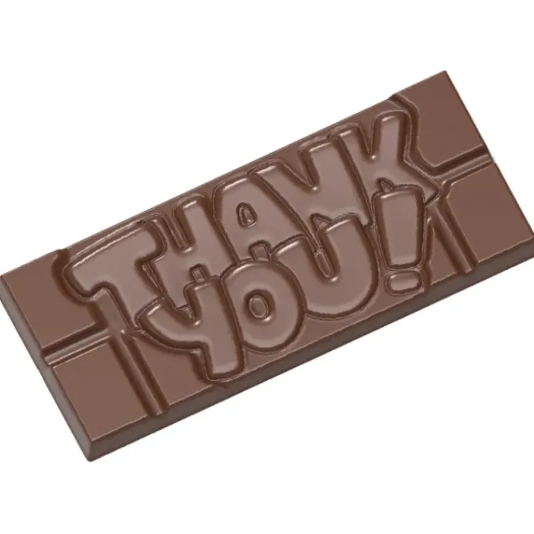 Moule Chocolat Tablette Thank You (x4) Chocolate World