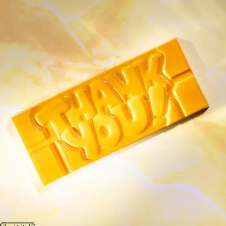 Moule Chocolat Tablette Thank You (x4) Chocolate World