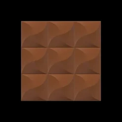 Moule Embout de Bûche Carré 9017 Ondulé 8 cm (x6)