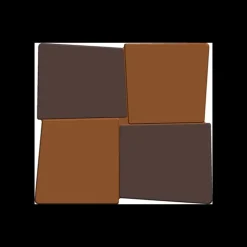 Moule Embout de Bûche Carré 9005 Damier 8,8 x 8 cm (x6)