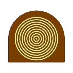 Moule Embout de bûche Cercles 78 x 85 mm Mallard Ferrière