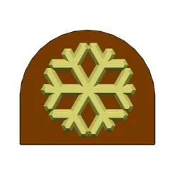 Moule Embout de bûche Flocon 80 x 68 mm Mallard Ferrière